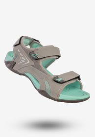Sandały Męskie Ekoskóra Buty Na Rzepy Letnie DK Szary/Zielony DK3431