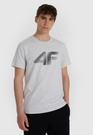 Koszulka Męska 4F T-shirt Z Nadrukiem Regular Szary 4FWMM00TTSHM2257