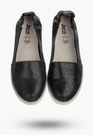 Baleriny Damskie Ekoskóra Buty Wsuwane Półbuty Casual Lekkie Czarne Jezzi
