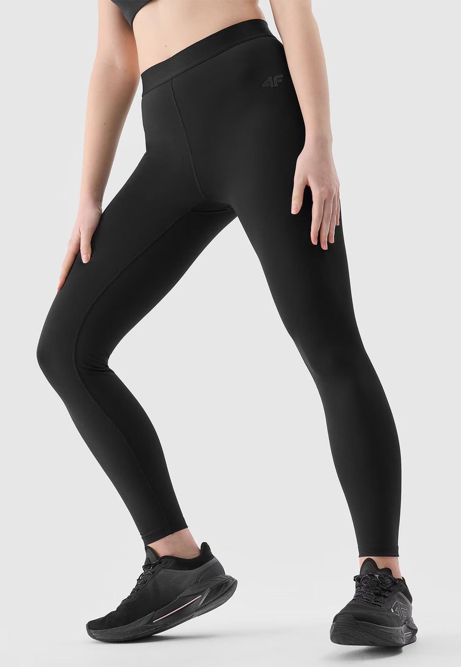 Legginsy Damskie 4F Sportowe Spodnie Treningowe Czarne 4FWSS24TFTIF186