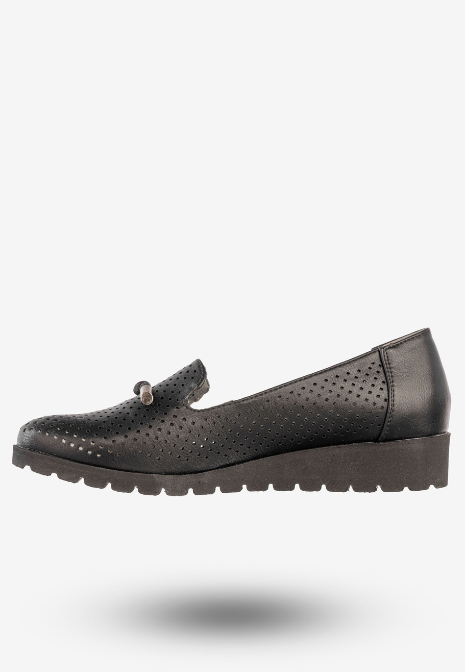 Półbuty Damskie Ekoskóra Buty Eleganckie Jezzi Czarne RMR1628-13