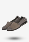 Baleriny Damskie Buty Ze Skóry Naturalnej Szare Korda 1539