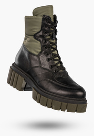 Botki Damskie Skórzane Buty Trapery Workery Zimowe Czarne Simen 5237A