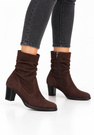 Botki Damskie Skórzane Buty Na Klocku Eleganckie Ocieplane POLSKI PRODUKT
