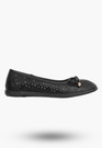 Baleriny Dziewczęce Buty Eleganckie Lekkie Skórzana Wkładka Czarne APAWWA T1235P