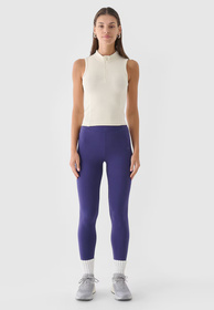 Legginsy Damskie 4F Sportowe Bawełniane Elastyczne Slim Fit Granatowe 4FWMM00TTIGF195