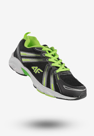 Sneakersy Dziecięce 4F Buty Sportowe Sznurowane Czarne J4Z17-JOBMS400-60