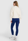 Legginsy Damskie 4F Spodnie Dzianinowe z wysokim stanem Granatowe 4FWMM00TTIGF195