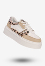 Sneakersy Damskie BIG STAR Buty Sportowe Półbuty Na Platformie Białe/Beżowe SS274357