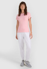 Koszulka Damska 4F T-shirt Slim Fit Gładki Różowy 4FWMM00TTSHF2255