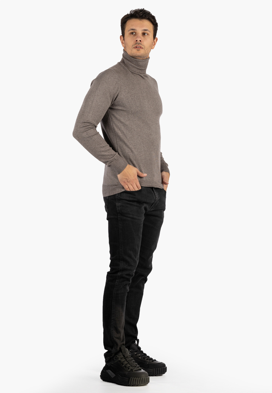Golf Męski Slim Fit Szary