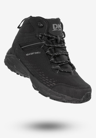 Trekkingi Męskie Buty Trzewiki Na Zimę Czarne DK 1998 Aqua Soft Shell