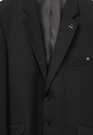 Marynarka Męska Elegancka Wizytowa Slim Fit Z Domieszką Wełny Czarna