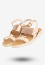 Sandały Damskie Ekoskóra Buty Eleganckie Super Mode Morelowe 50177