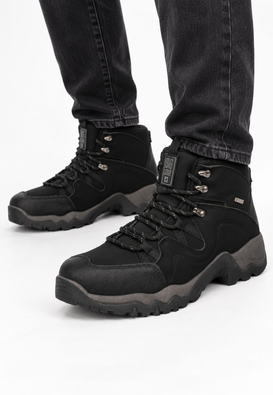Trapery Męskie BIG STAR Buty Trekkingowe Sportowe Czarne UU174185