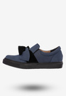 Tenisówki Slip-on Damskie Buty Skórzane Granatowe Korda 1755