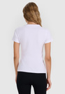 Koszulka Damska 4F T-shirt Slim Fit Gładki Biały 4FWMM00TTSHF2255