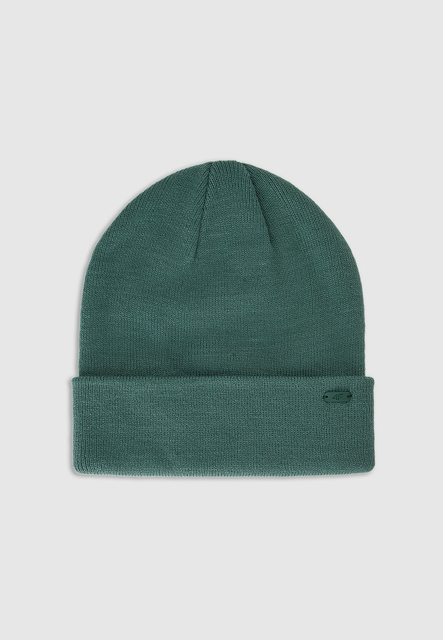 Czapka 4F Zimowa Beanie Uniseks Sportowa Zielony 4FWAW25ACAPU622
