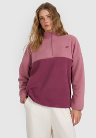 Polar Damski 4F Bluza Ze Stójką Regular Różowy 4FWAW25TFLEF421