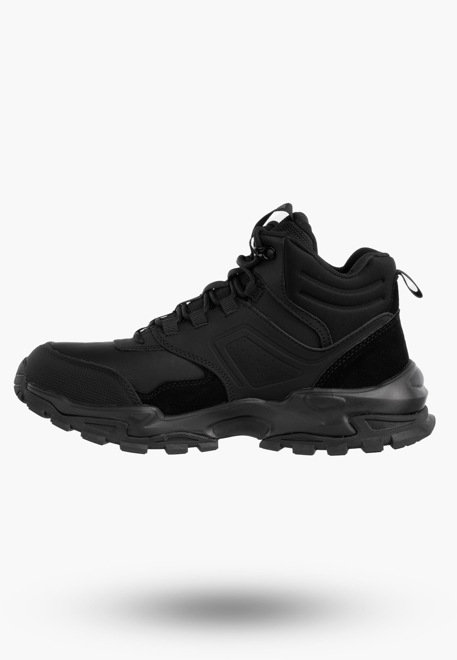 Buty Męskie BIG STAR Skórzane Trekkingowe Trzewiki Czarne SS174096