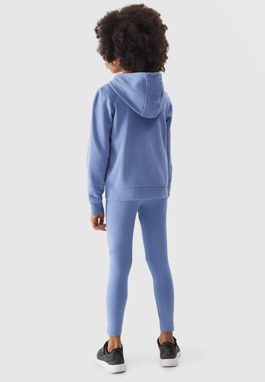 Legginsy Dziewczęce Spodnie 4F dzianinowe niebieskie 4FJWSS24TTIGF130