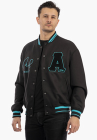 Bomberka Męska ZARA Kurtka Varsity Baseballowa Bluza Czarna