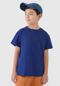 Koszulka Chłopięca 4F T-shirt Z Nadrukiem Granatowy 4FJWSS25TTSHM2325