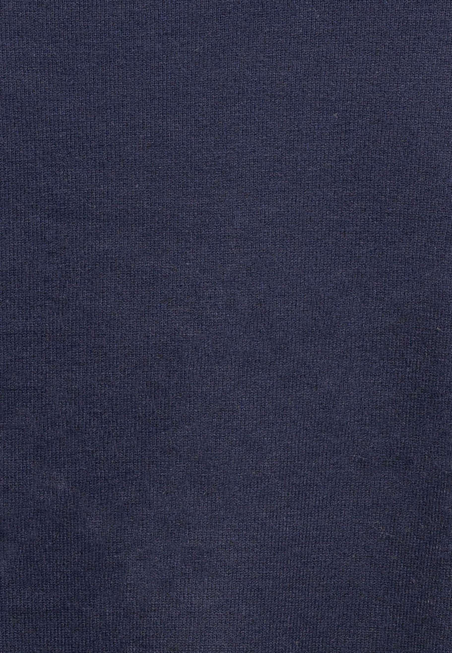 Półgolf męski Slim Fit mocno dopasowany gładki ze stójką granatowy klasyczny