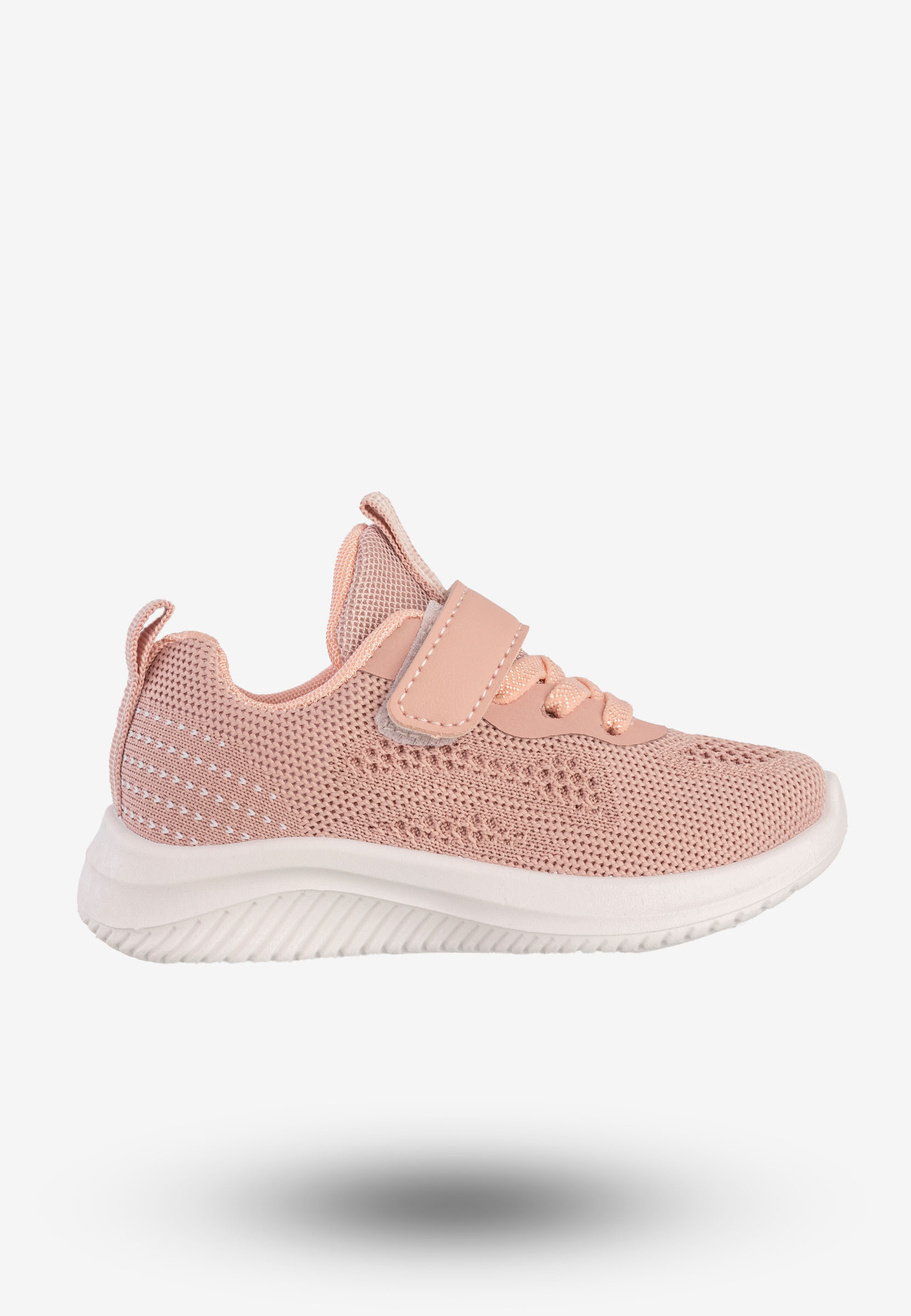 Sneakersy Dziecięce Sportowe Buty Na Rzepy Różowe Apawwa Z395
