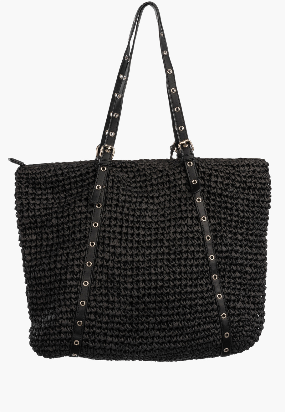 Torba Damska BIG STAR Klasyczna Torebka Pleciona Czarna JJ574096