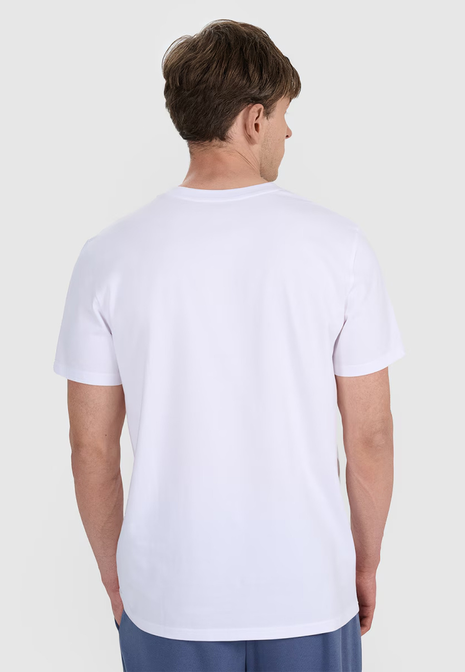 Koszulka Męska 4F T-shirt Z Nadrukiem Regular Biały 4FWMM00TTSHM2257