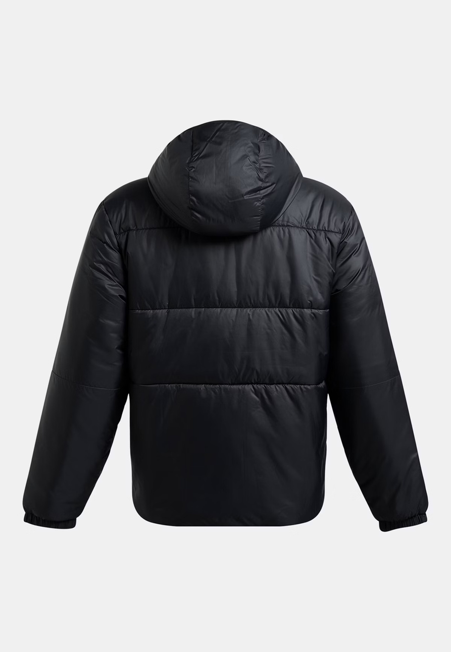 Kurtka Puchowa Męska Under Armour Sportowa Ocieplana Zimowa Z Kapturem Czarna Lightweight Insulated