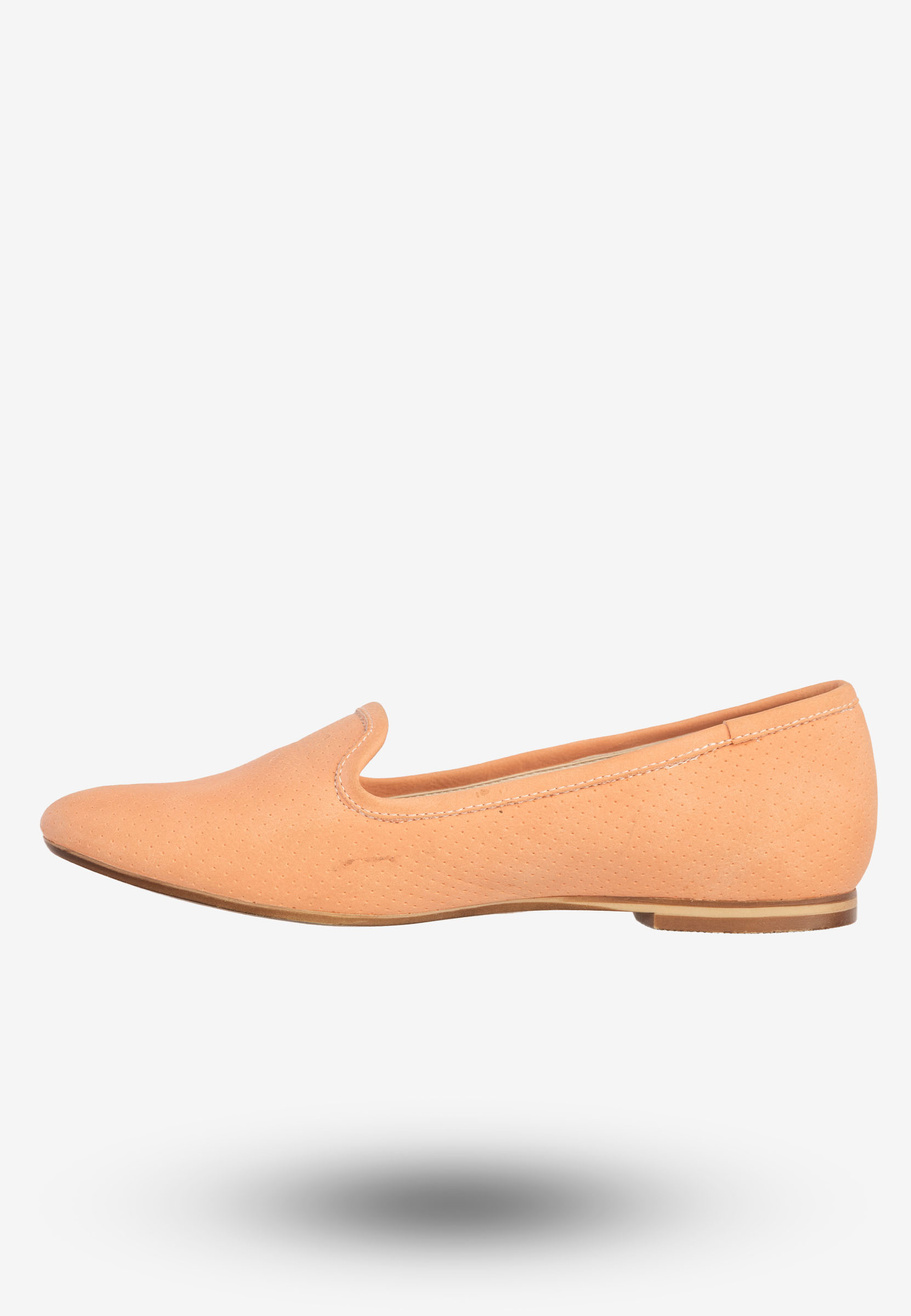 Baleriny Damskie Ekoskóra Półbuty Buty Eleganckie Sergio Leone Łososiowe 3202