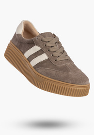 Sneakersy Damskie Buty Skórzane Półbuty Na Platformie Brązowe Filippo DP6776/26