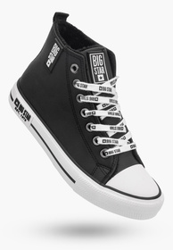 Trampki Męskie Wysokie BIG STAR Czarne KK174346