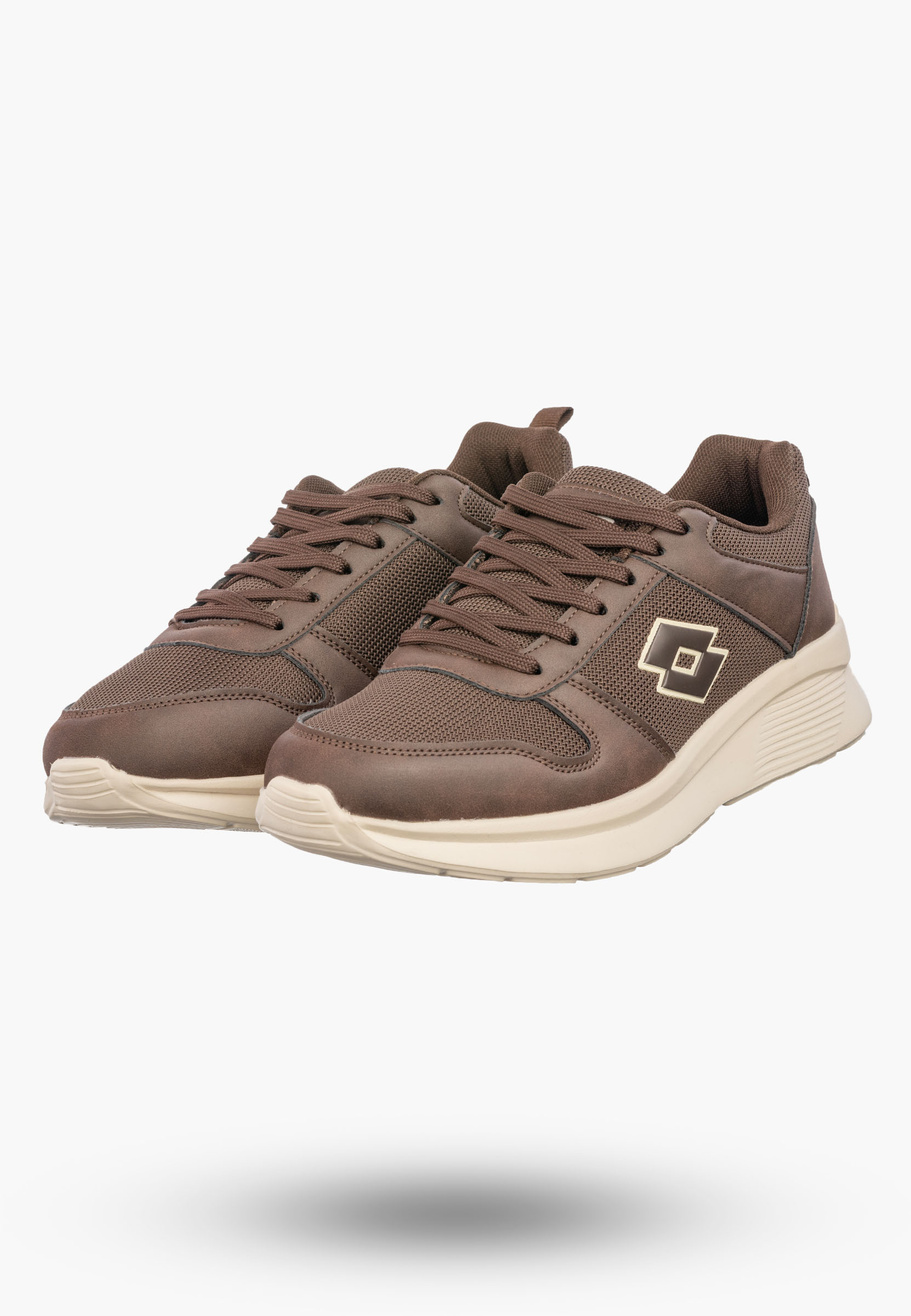 Buty Sportowe Uniseks LOTTO Sneakersy Lekkie Casual SOBRIO Brązowe