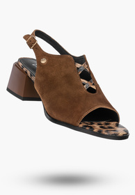 Sandały Damskie Skórzane Buty Eleganckie Letnie Panterka Brązowe Maciejka K7521-14/00-1