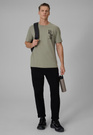 Koszulka Męska 4F Sportowa Bawełniana T-Shirt Regular Khaki 4FWSS26TTSHM2665