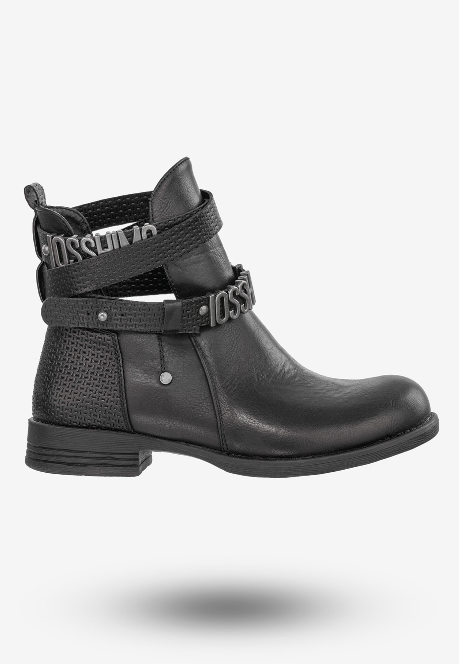 Botki Damskie Buty Ekoskóra Na Jesień Czarne Goodin GD-ZN44