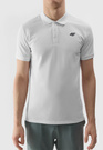 Koszulka Polo Biała 4F Sportowy T-shirt z kołnierzykiem Regular TPTSM130