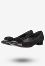 Półbuty Damskie Skórzane Buty Na Płaskim Obcasie Eleganckie Szewczyk Czarne 1422