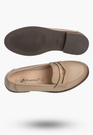Mokasyny Damskie Skórzane Półbuty Eleganckie Buty Casual Beżowe Cambell 26-19301