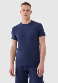 Koszulka Męska 4F T-shirt Treningowy Szybkoschnący Granatowy Melanż 4FWSS25TFTSM1344