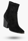 Botki Damskie Buty Na Obcasie Zimowe Ocieplane Eleganckie Stylowe Czarne