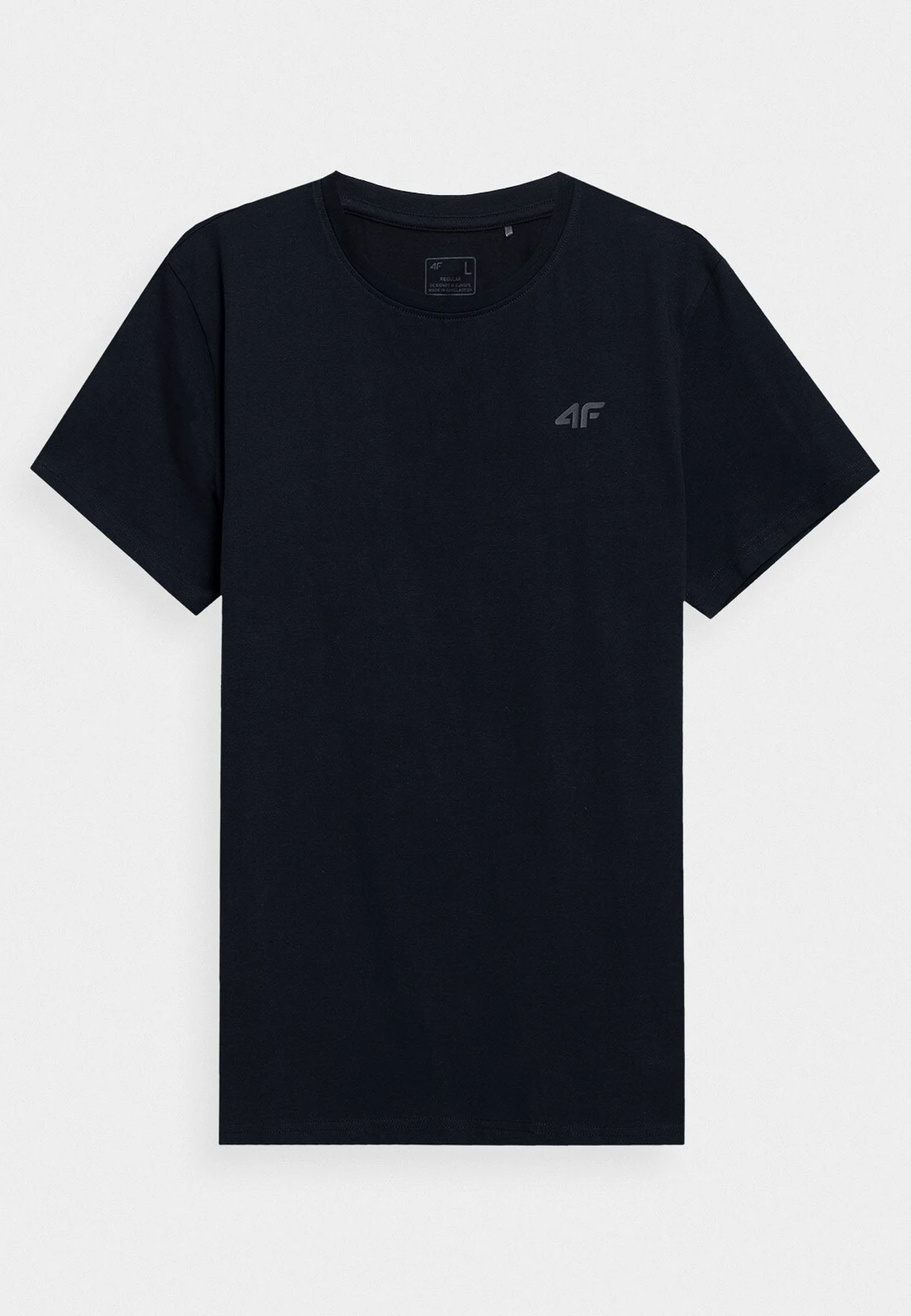 Koszulka Męska 4F Sportowy T-shirt Granatowy Regular 4FSS23TTSHM536