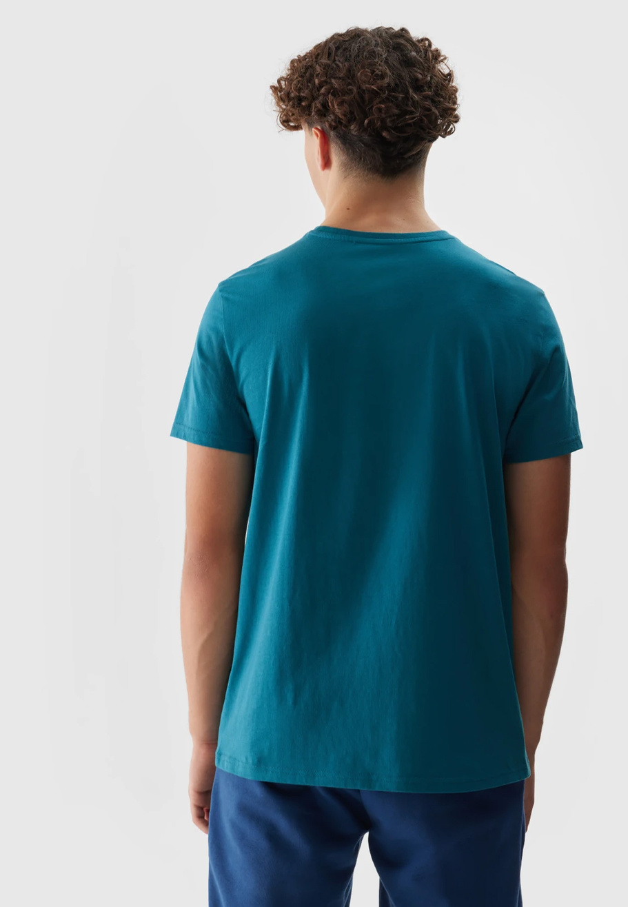 Koszulka Męska 4F Sportowy T-shirt Zielony Regular TTSHM1154