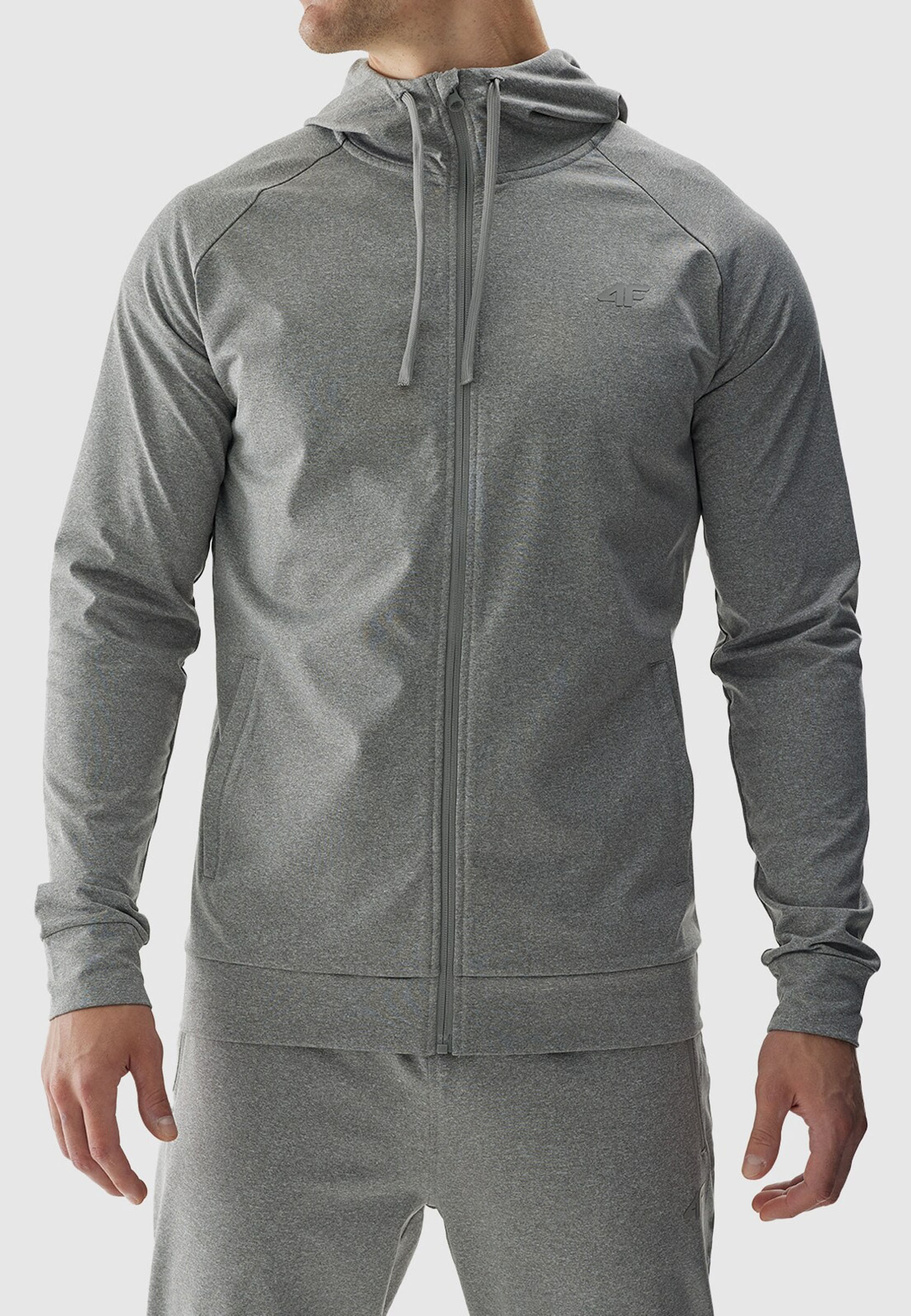 Bluza Męska 4F Szara Rozpinana Sportowa Treningowa 4FWAW24TFSWM403