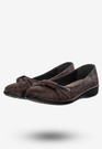 Baleriny Damskie Buty Eleganckie Brązowe Aloeloe Y224003