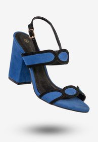 Sandały Damskie Buty Na Słupku Modne Niebieskie Goodin GD-5507