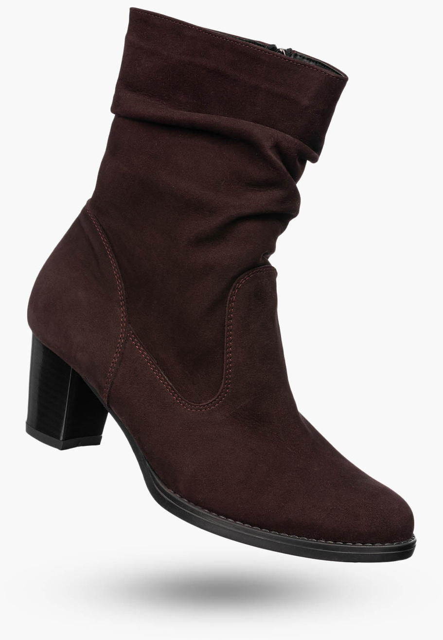 Botki Damskie Skórzane Buty Na Klocku Eleganckie Ocieplane POLSKI PRODUKT